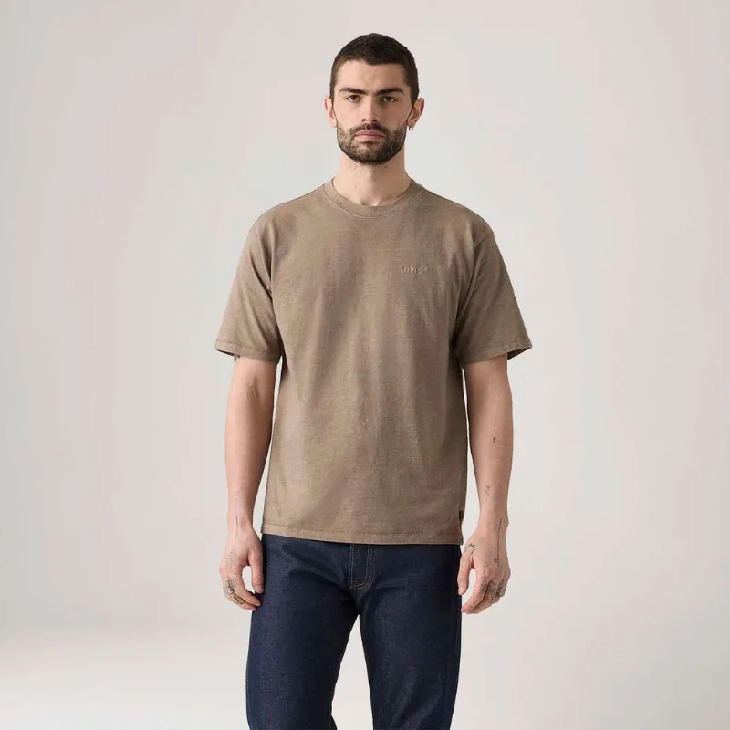 Camiseta Levi's® Red Tab Vintage Manga Curta Marrom - XS USA | PP BR
