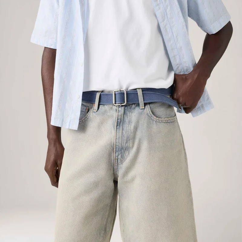 Cinto Levi's® Washed Down Cotton Azul - 40 USA | 110 cm
