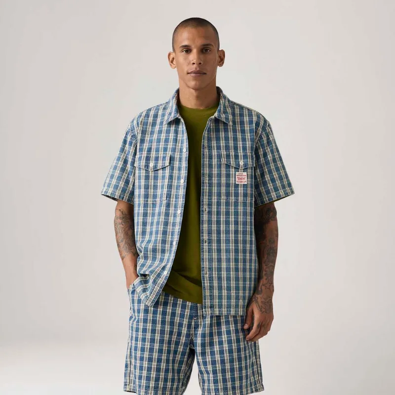 Camisa Levi's® Worker Azul Manga Curta - XL USA | GG BR