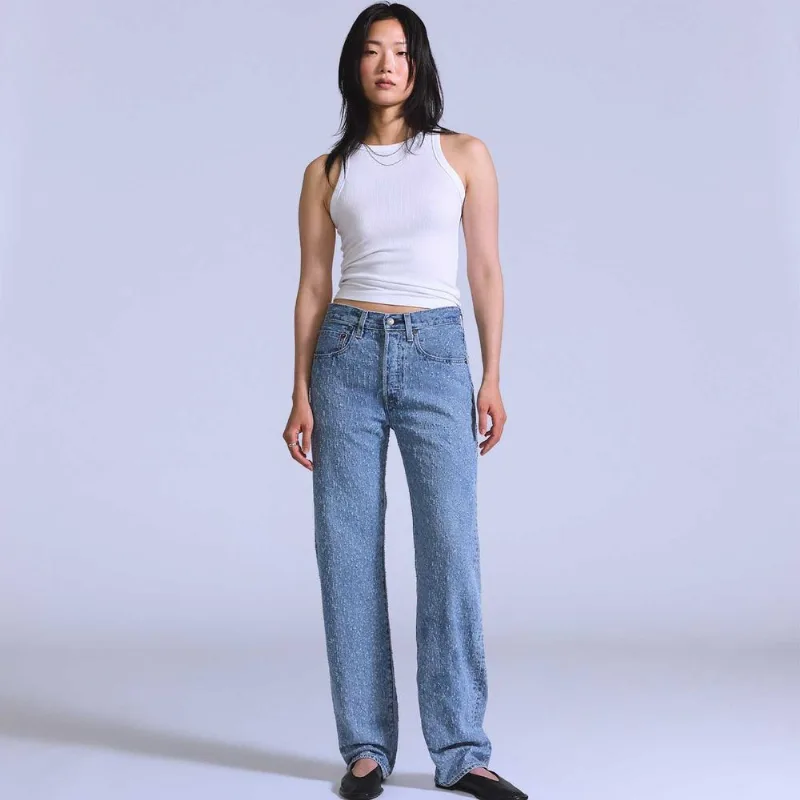 Calça Jeans Levi's® Blue Tab 501® 70's Lavagem Clara - 25X32 USA | 36 BR