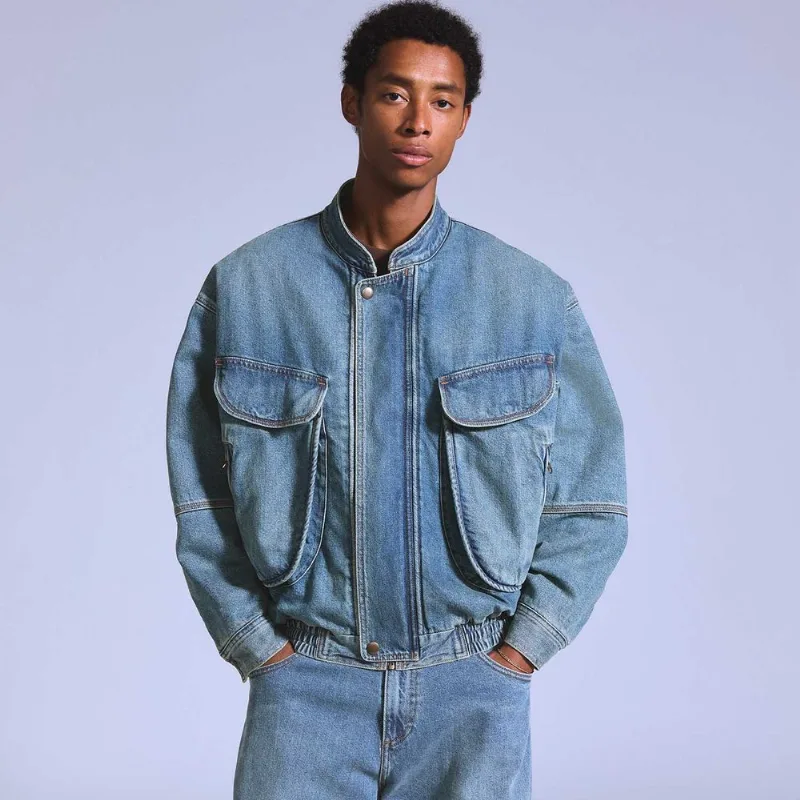 Casaco Jeans Levi's® Blue Tab Bomber Lavagem Média - S USA | P BR