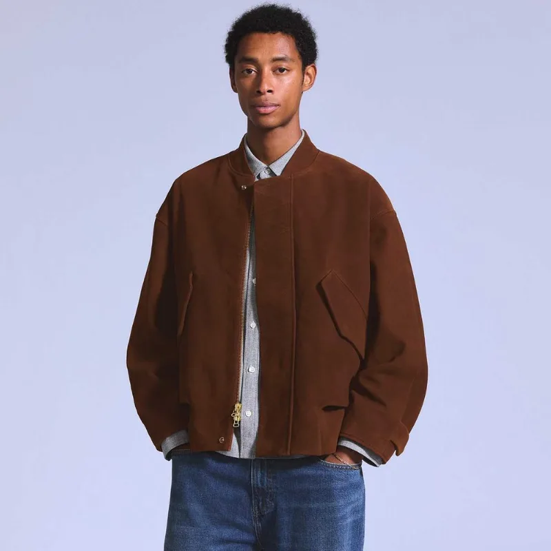 Casaco Levi's® Blue Tab Suede Bomber Marrom - M USA | M BR