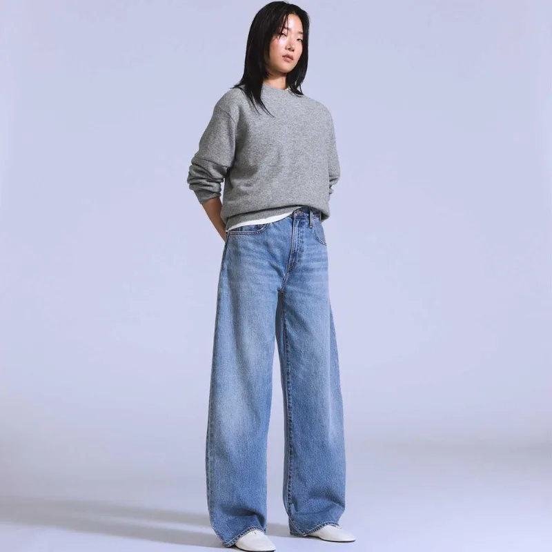 Calça Jeans Levi's® Blue Tab Drop Barrel Lavagem Média - 25X33 USA | 36 BR