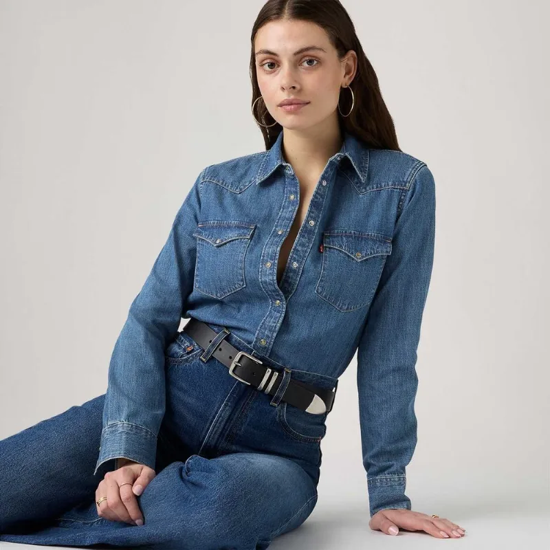Camisa Jeans Levi's® Heritage Western Lavagem Média - L USA | G BR