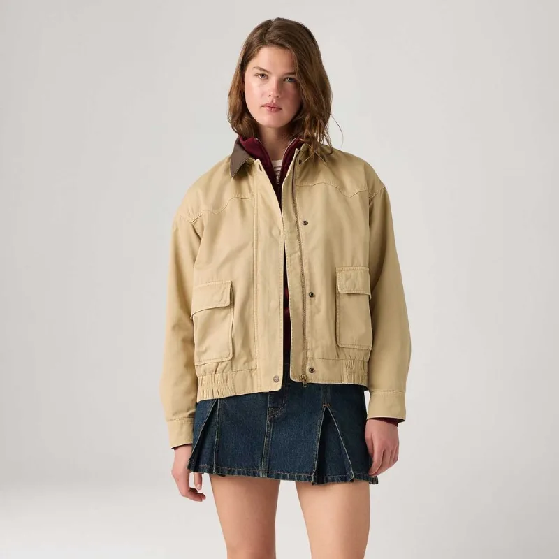 Jaqueta Levi's® Winnie Western Dad Bege - S USA | P BR