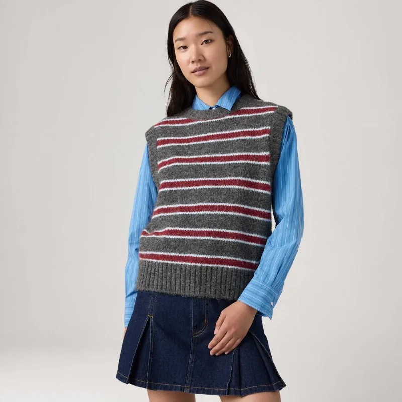 Suéter Levi's® Alice Listrado Cinza - M USA | M BR