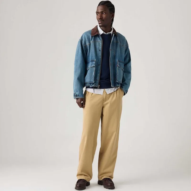 Calça Levi's® Chino XX Baggy Pleated Caqui - 32X34 USA | 40 BR