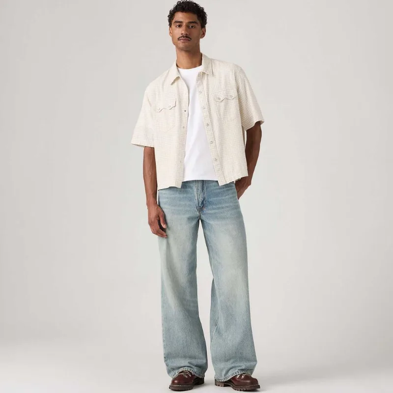 Calça Jeans Levi's® Twisted Baggy Wideleg Lavagem Clara - 33X32 USA | 42 BR