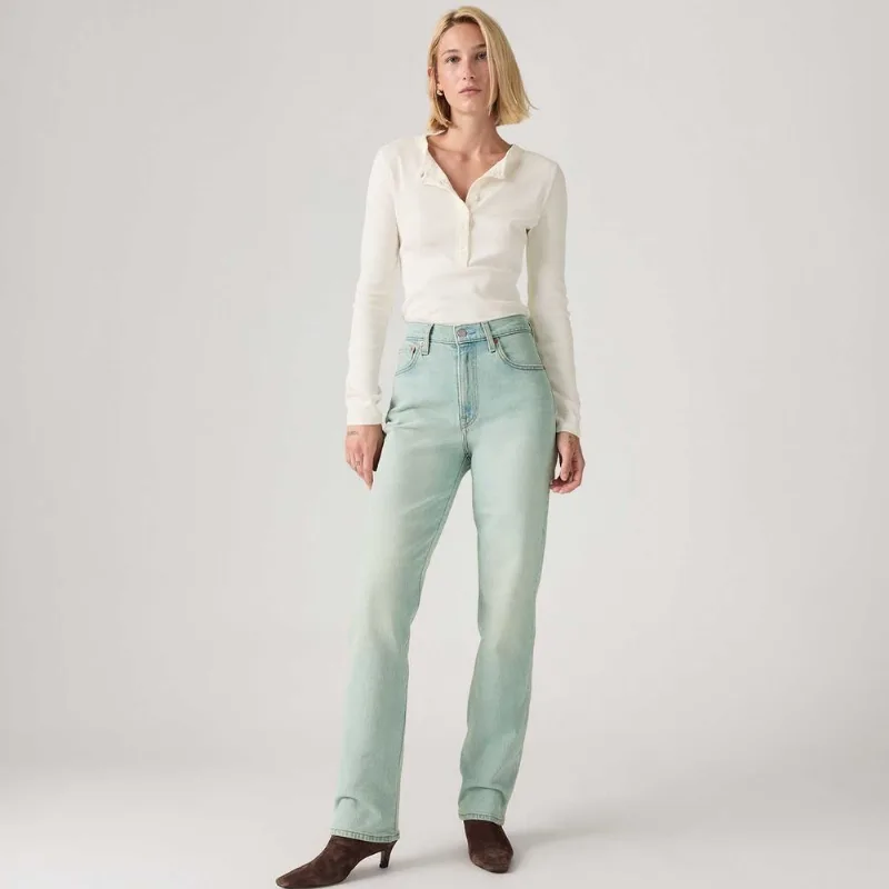 Calça Jeans Levi's® Ribcage Slim Lavagem Clara - 28X31 USA | 39 BR