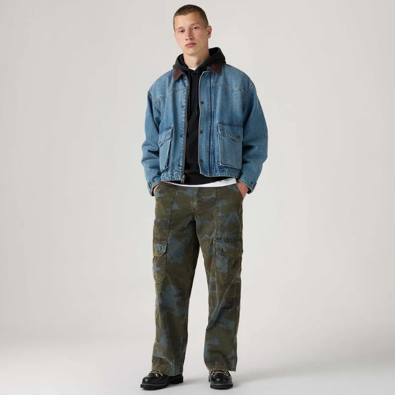 Calça Levi's® Extra Cargo Baggy Camuflada Verde - 33X32 USA | 42 BR
