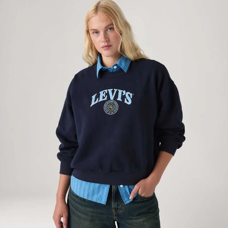 Moletom Levi's® Graphic Vintage Boxy Crew Azul Marinho - L USA | G BR