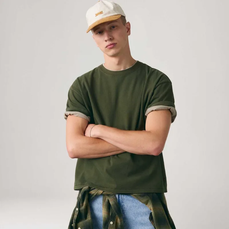 Camiseta Levi's® Boxy Tee Verde Escuro Manga Curta - XXL USA | EGG BR