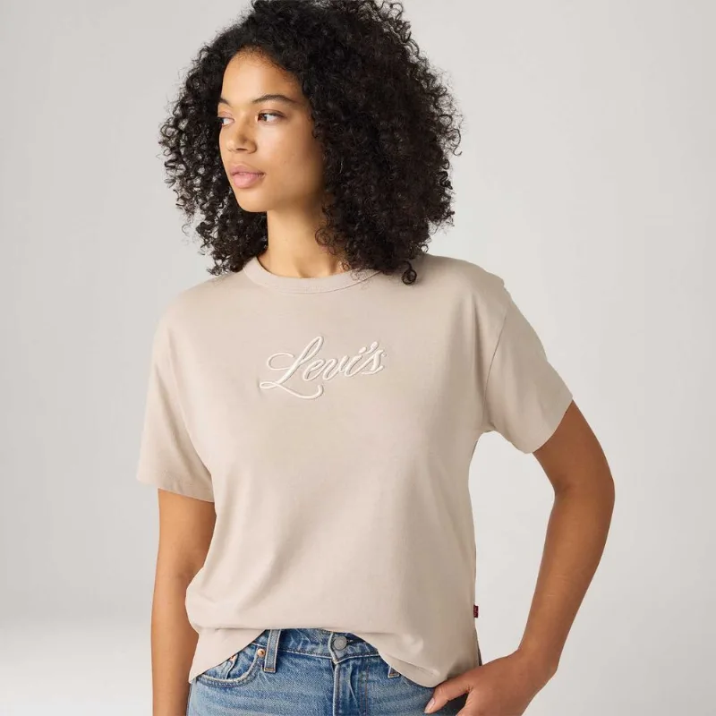 Camiseta Levi's® Graphic Vintage Tee Bege Manga Curta - L USA | G BR