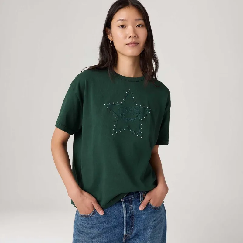 Camiseta Levi's® Graphic Vintage Tee Verde Escuro Manga Curta - S USA | P BR