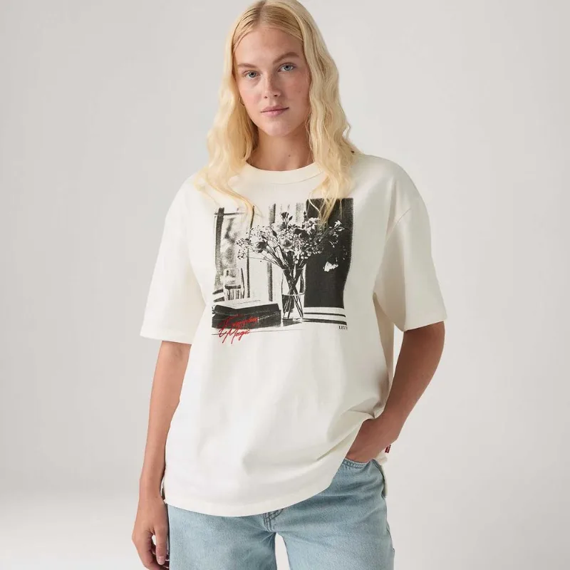 Camiseta Levi's® Graphic Tabor Off White - M USA | M BR