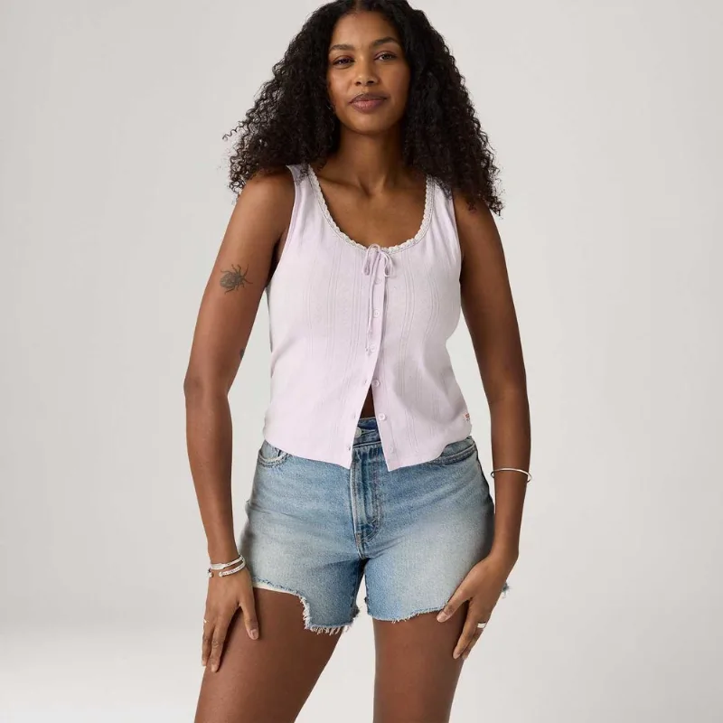 Regata Levi's® Dry Goods Pointelle Lace Lilás - M USA | M BR
