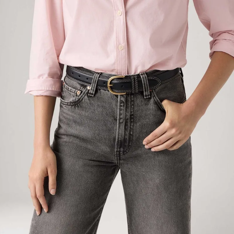Cinto Levi's® Olivia Classic Feather Edge Preto - 34 USA | 95 cm