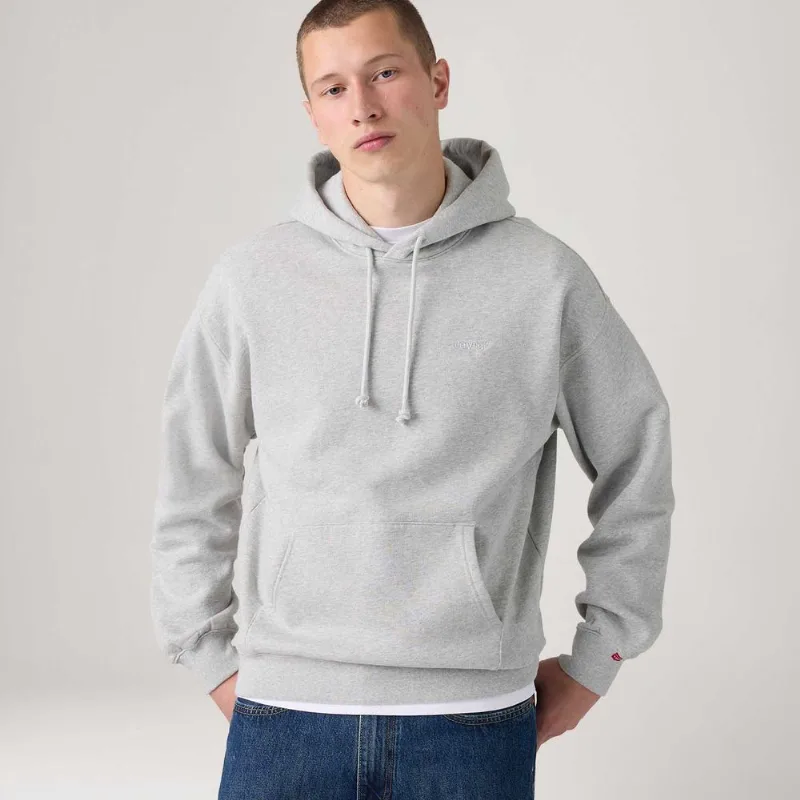Moletom Levi's® Authenic Hoodie com Capuz Cinza Claro - XXL USA | EGG BR