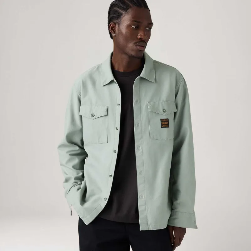 Camisa Levi's® Worker Verde Claro Manga Longa - L USA | G BR