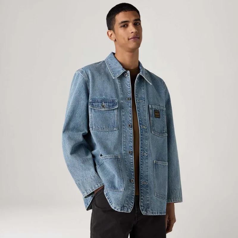 Casaco Jeans Levi's® Berkley Chore Coat Lavagem Média - XL USA | GG BR