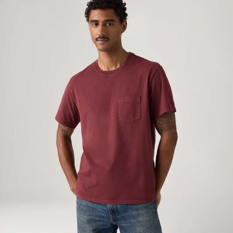 Camiseta Levi's® Essential Pocket Tee Vinho - XXL USA | EGG BR