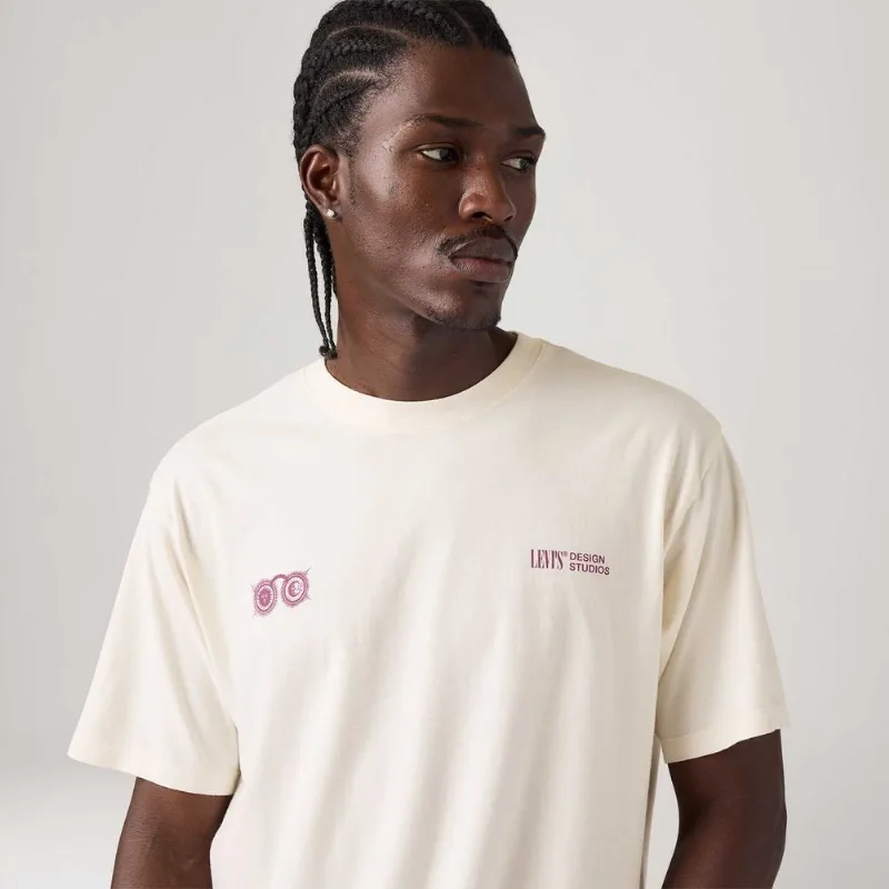 Camiseta Levi's® Graphic Vintage Off White Manga Curta - L USA | G BR