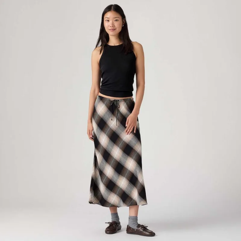 Saia Levi's® Noemi Midi Xadrez Preta - XL USA | GG BR