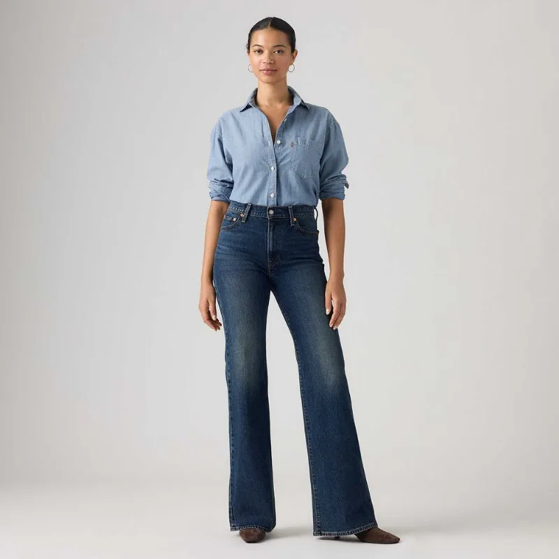 Calça Jeans Levi's® Ribcage Flare Lavagem Escura - 29X34 USA | 40 BR