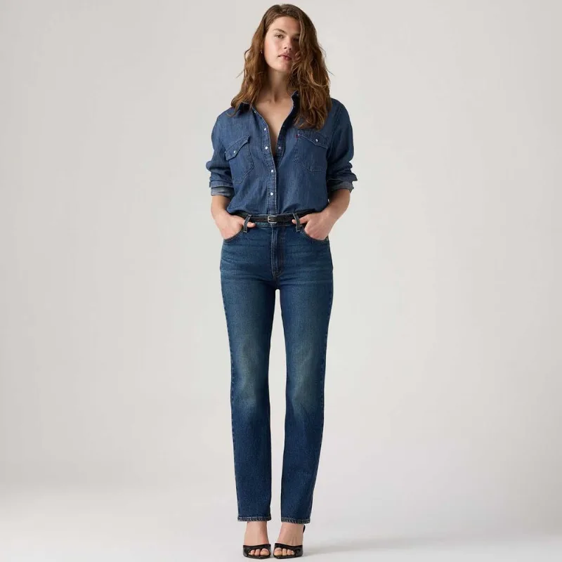 Calça Jeans Levi's® Ribcage Slim Lavagem Média - 28X31 USA | 39 BR