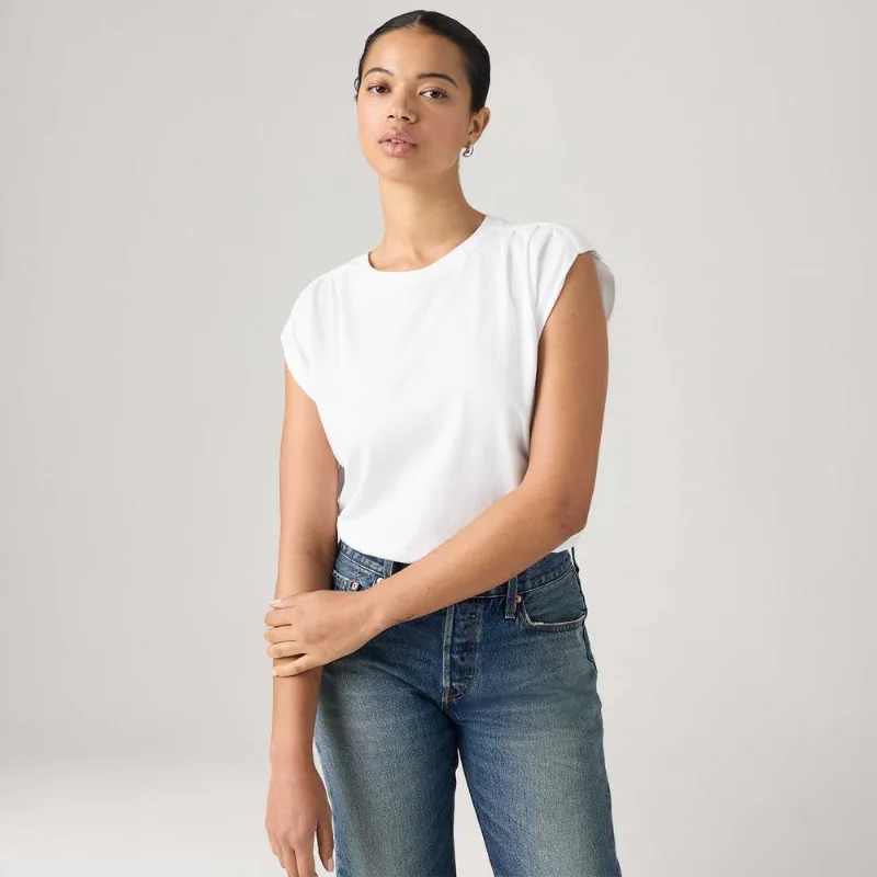 Regata Levi's® Pleated Muscle Tank Branca - XL USA | GG BR