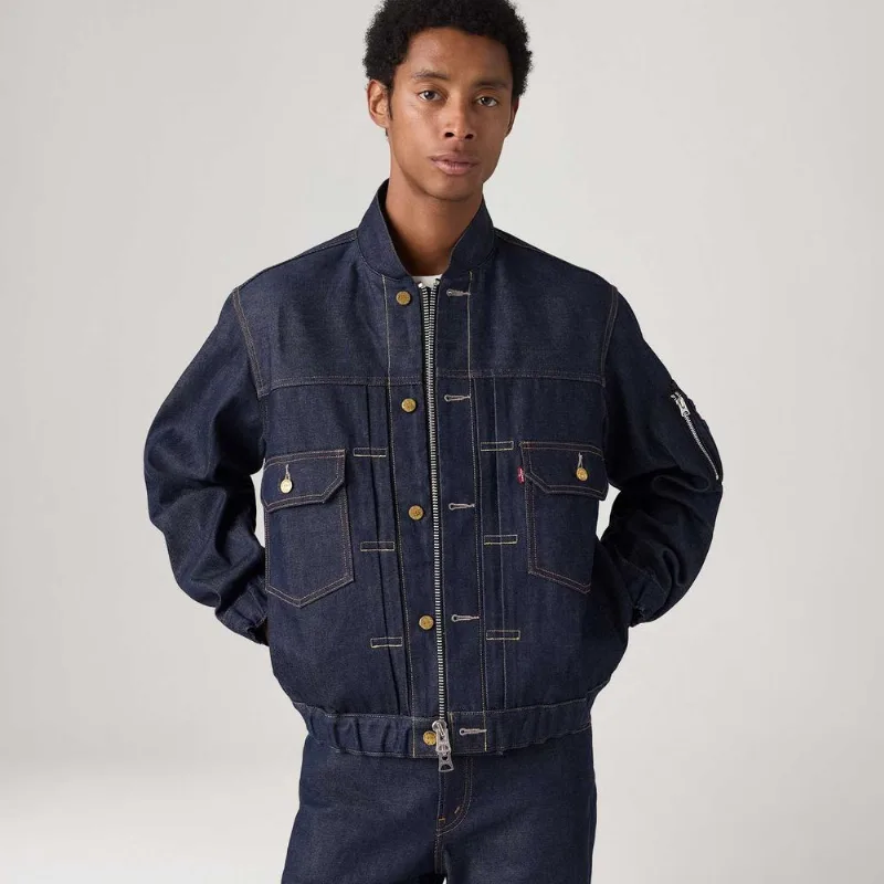 Jaqueta Jeans Levi's® x sacai Blouson Lavagem Escura - M USA | M BR