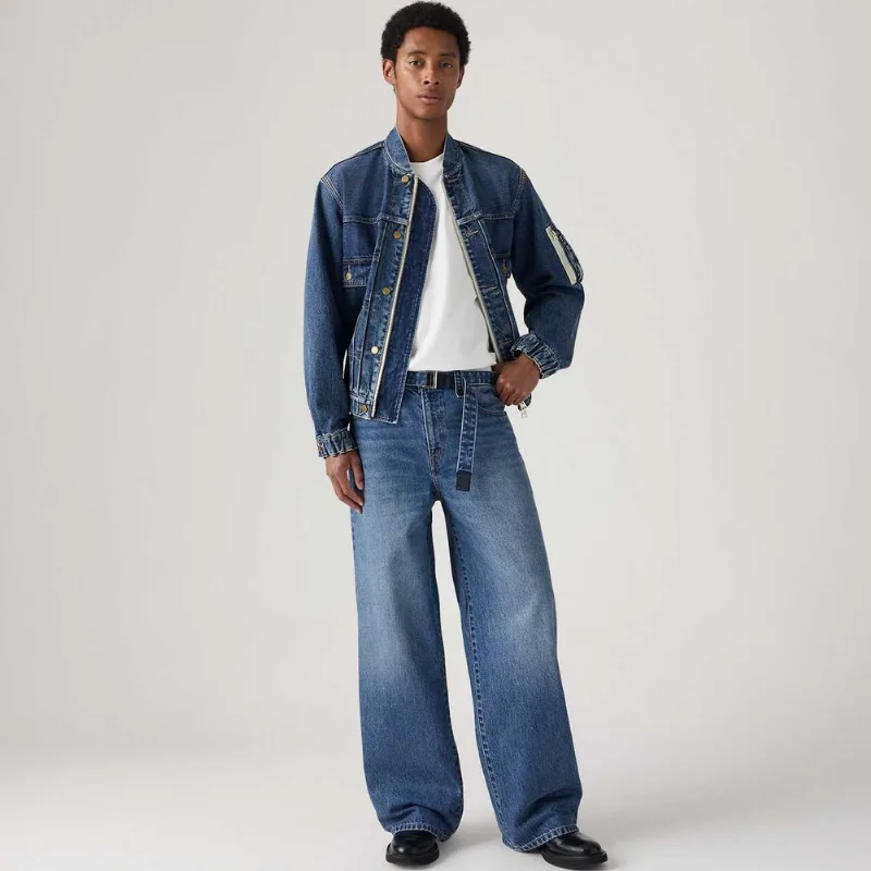Calça Jeans Levi's® x sacai Baggy Belted Lavagem Média - 33 USA | 42 BR
