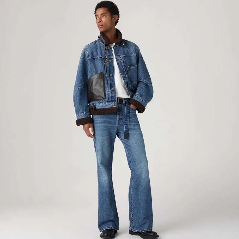 Calça Jeans Levi's® x sacai Belted Flare Lavagem Média - 32 USA | 40 BR