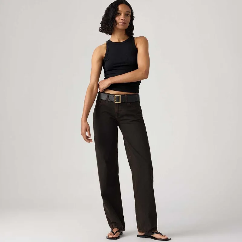 Calça Jeans Levi's® Low Straight Marrom Escuro - 24X33 USA | 34 BR