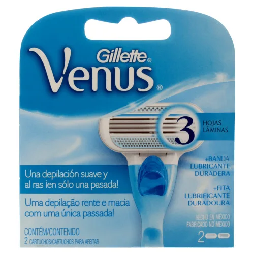 Carga Para Aparelho De Depilar Venus Gillette Com 2 Unidades - GILLETTE VENUS 3