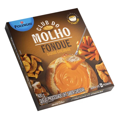 FONDUE DE QUEIJO CHEDDAR POLENGHI CLUB DO MOLHO CAIXA 400G - POLENGHI