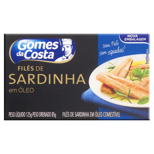 Filé De Sardinha Com Óleo Gomes Da Costa Caixa 85g - GOMES DA COSTA