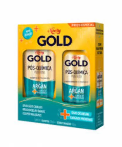 Kit Sh Co Niely Gold 300ml Óleo Argan Unit - NIELY GOLD