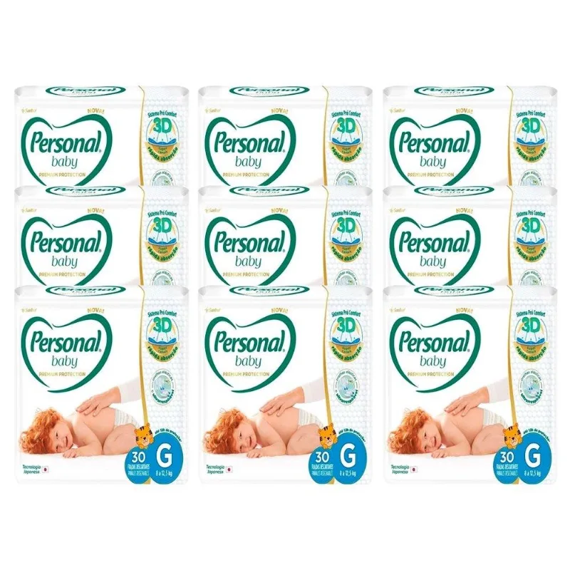 Fralda Descart??vel Personal Premium Mega G 30un
