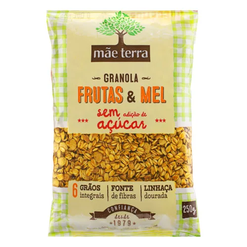 Granola Frutas E Mel Mãe Terra Pacote 250g - MAE TERRA