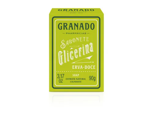Sabonete Em Barra De Glicerina Vegetal Erva Doce Granado Caixa 90g - GRANADO