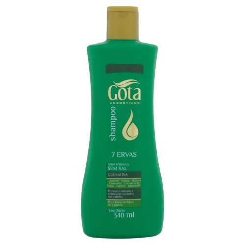 Shampoo Uso Diário Gota Dourada 340ml Sete Ervas Unit - GOTA DOURADA