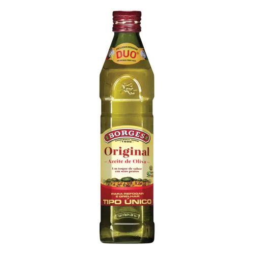 AZEITE DE OLIVA TIPO ÚNICO BRASILEIRO ORIGINAL BORGES VIDRO 500ML - BRASILEIRO