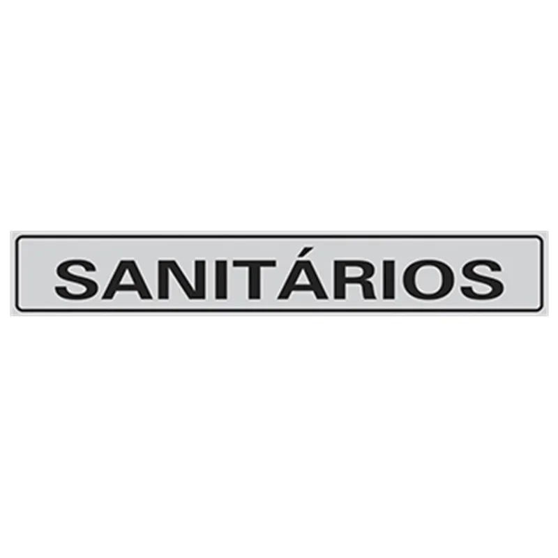 Placa Advertência Prata Sanitários Unidade