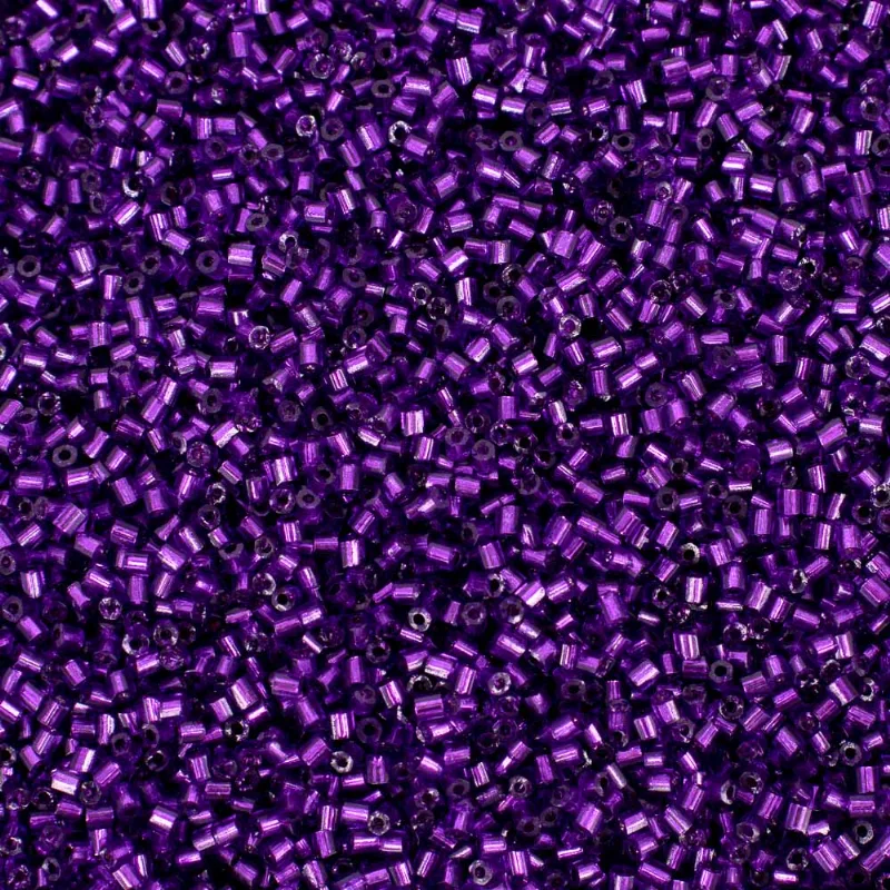 Vidrilho Premium Com Miolo Prata 2.2Mm Em Vidro Com 450G 357Vp - Roxo 357