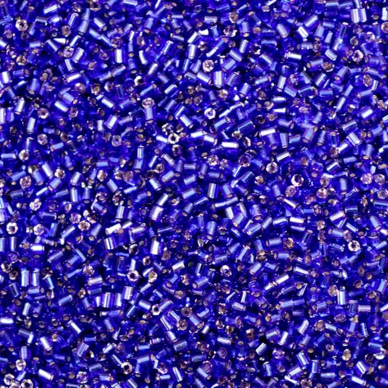 Vidrilho Premium Com Miolo Prata 2.2Mm Em Vidro Com 450G 044Vp - Azul Royal 44