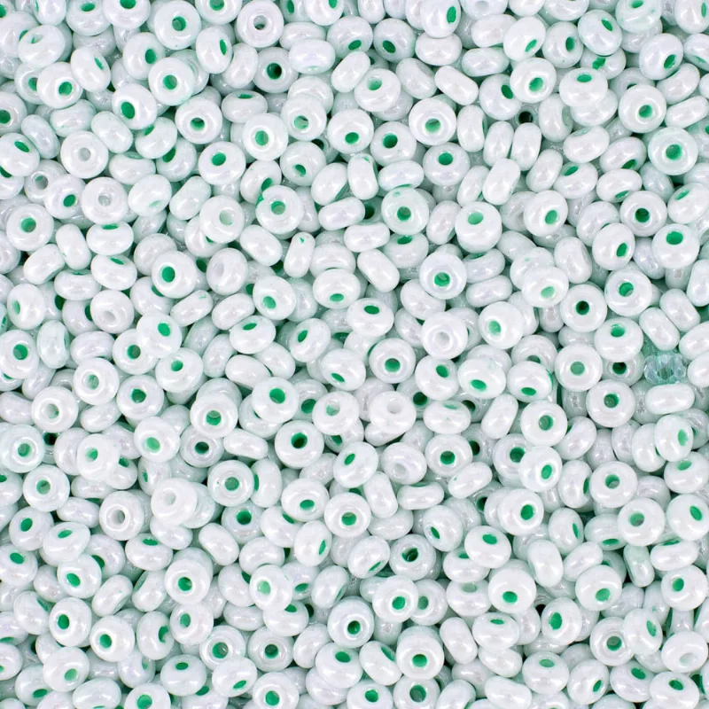Miçangão Premium Perolado 3.6Mm (6/0) Em Vidro Com 450G 487Mp - Verde 487