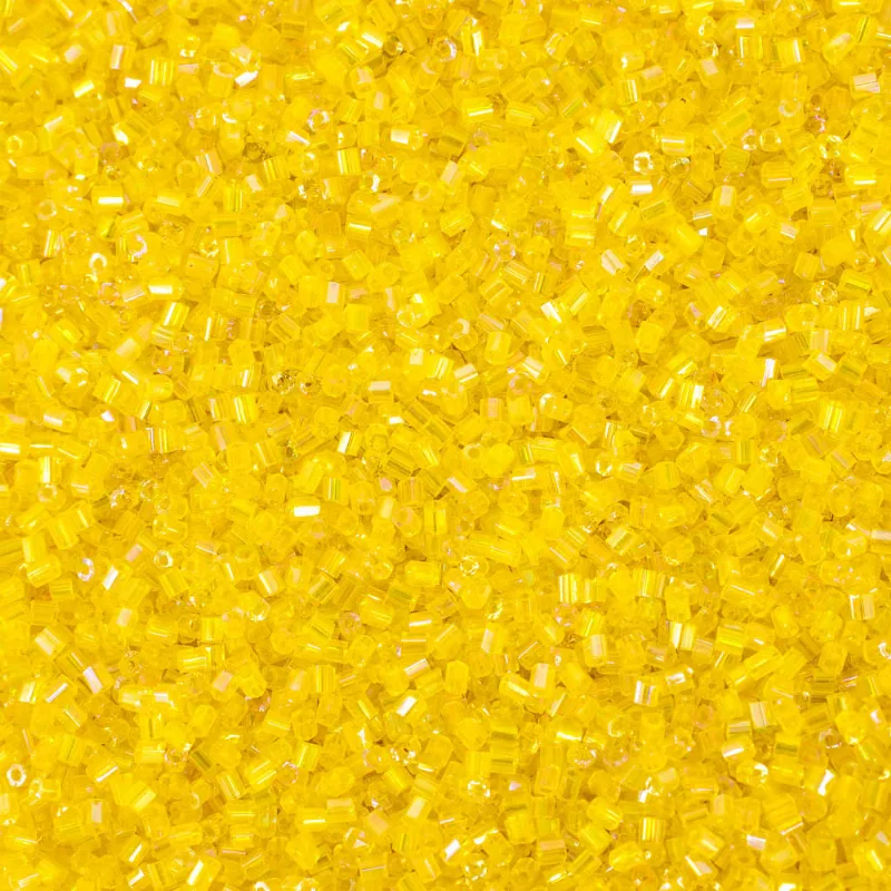 Vidrilho Premium Transparente Irisado 2.2Mm Em Vidro Com 450G 535Vp - Amarelo 535