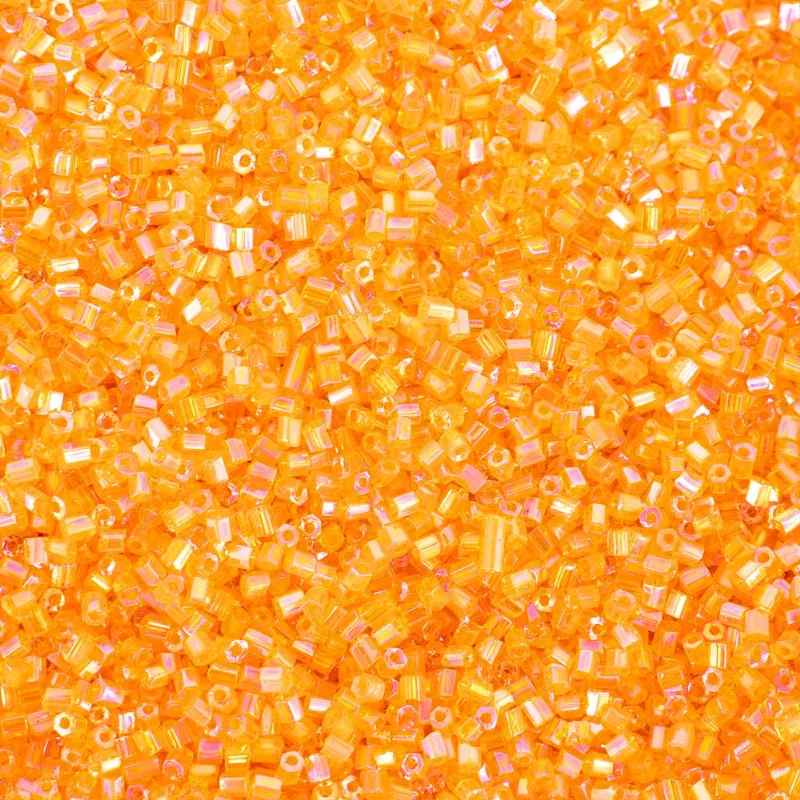 Vidrilho Premium Transparente Irisado 2.2Mm Em Vidro Com 450G 536Vp - Laranja 536