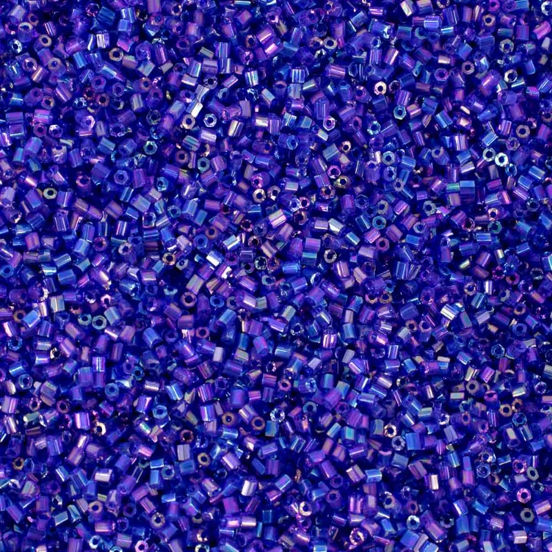 Vidrilho Premium Transparente Irisado 2.2Mm Em Vidro Com 450G 544Vp - Azul Royal 544